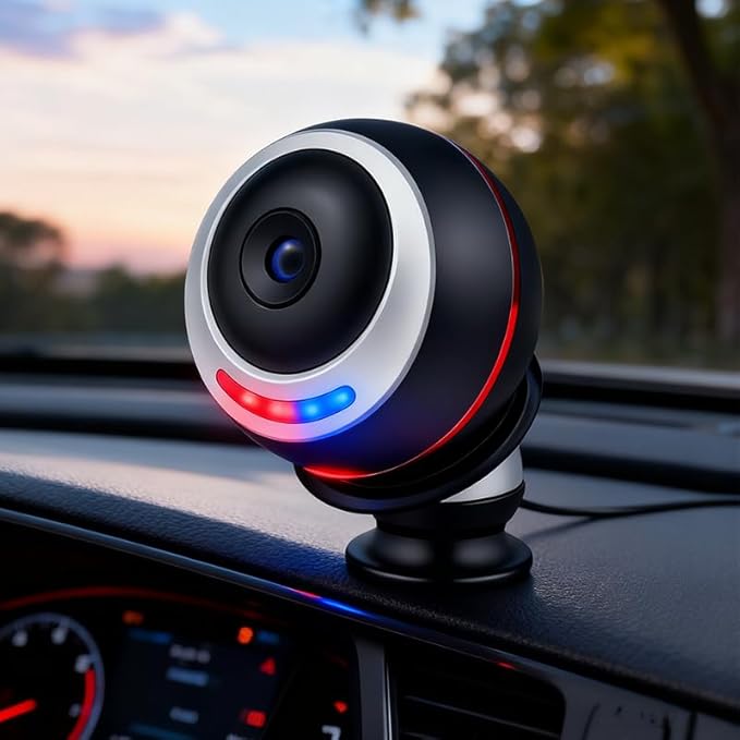 DMS Driver Monitoring System AI Fatigue Warning Device with Face Recognition Alerts for Eye Closing Yawning Smoking Phone Use & Distraction Works for All Vehicles