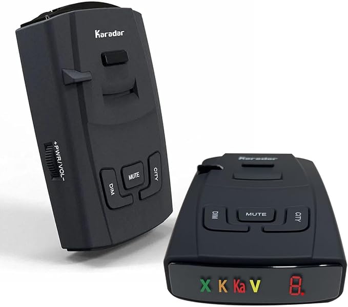 Radar Detector X/K/Ka Band & Laser Detection, detectable Police Speed Trap Detectors for Cars LaserEye and False Alert Filtering S360 (KARADAR)