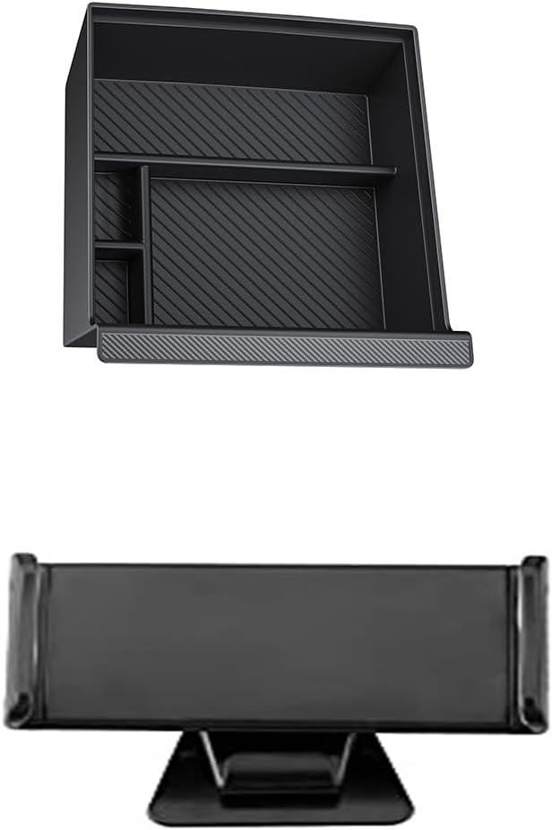 BASENOR 2022-2025 Tesla Model S Model X Center Console Organizer and Tablet Holder Headrest Tablet Mount