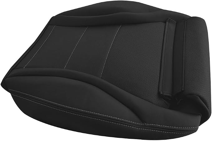 Driver Side Bottom & Top Back Black Perforated Leather Seat Cover Fit for 2015-2021 Mercedes Benz C-Class C200 C250 C300 C350 C350e C400