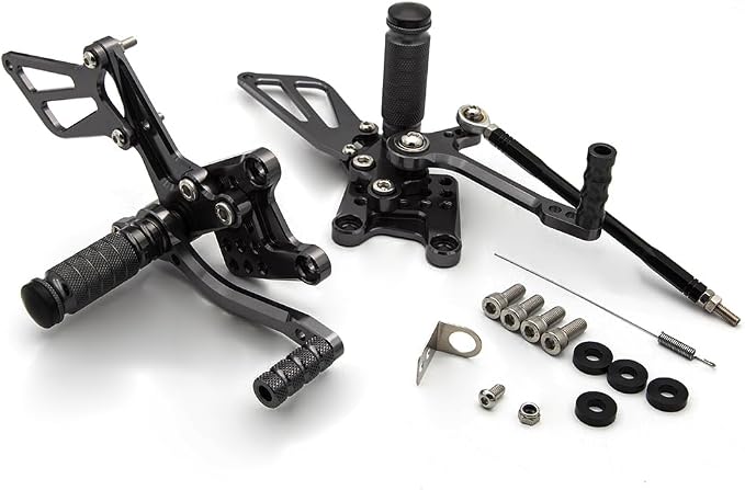 PROCNC Motorcycle Aluminum Rearsets Foot pegs Rear sets Footrest Fit for Suzuki GSXR1000 2000 2001 2002 2003 2004 GSXR750 1996-2005 SV650/SV650S SV1000/S 1998-2014 GSX600 2000-2005 (Black)