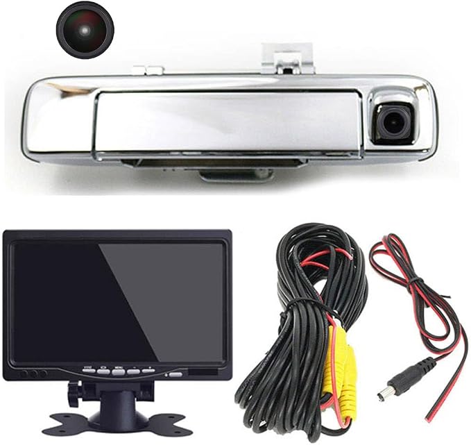 1280 * 720 Pixels HD Car Rear View Trunk Handle with Switch Parking Rear View Reverse Back up Camera, Replacement for Isuzu D-MAX DMAX 2012-2014 / Isuzu D-MAX DMAX 2015-2018 (with 7-inch Monitor)
