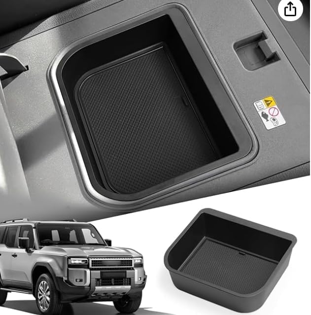 BIBIBO 3Pack for 2025 2026 Lexus GX550 Center Center Console Organizer 2024 2025 2026 Lexus GX550 Cool Box Console Organizer Tray+Cup Holder +Wireless Charging Mat (Only Fit Cool Models)