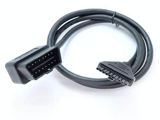 OBD2 Cable for PT30 ELD Logbook,ECM/DOT-Square Black Heavy Duty OBDII Cable