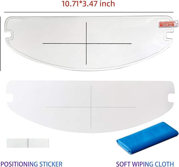 Universal Motorcycle Full Face Helmet Shield Fog Resistant Lens, Clear Visor Insert Anti-Fog Film Waterproof Sticker