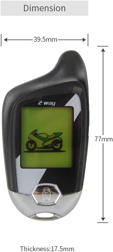 EASYGUARD EM211 2 Way Motorcycle Alarm System with Remote Start Starter Shock Sensor tilt Motion Sensor DC12V LCD Display