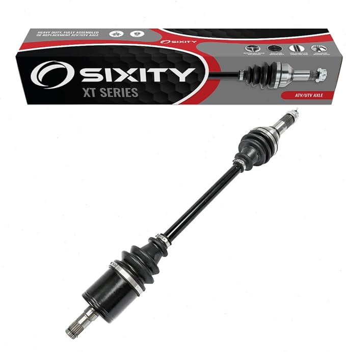 Sixity XT Front Right CV Axle for Can-Am Maverick Sport 1000 DPS 2019-21 | 1000R Max. Complete axle assembly with a 5140 chrome steel shaft, inboard and outboard CV joints, fully assembled