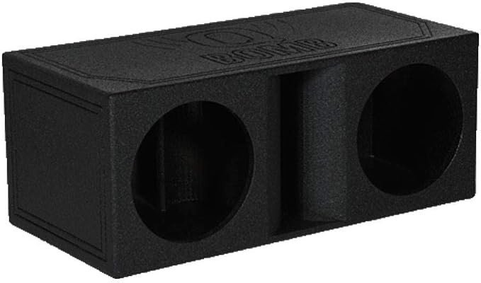 Q Power QBomb Dual Vented Horn Ported Subwoofer Box Finished with Bed Liner