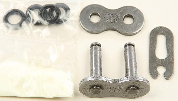 JT Chain JTC530X1RSL (530 Series) Black Steel X-Ring Clip Type Connecting Link (Pack of 2)