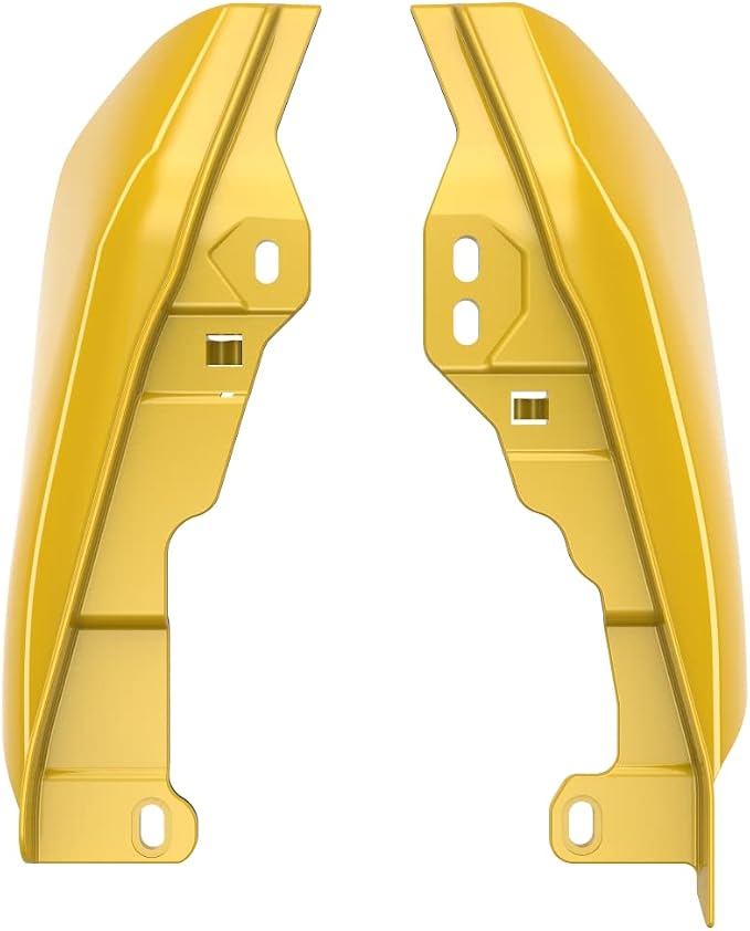 Advanblack 2024 RG Mid Frame Air Deflectors Compatible for Harley Touring Street Glide, Road King, Electra Glide, 2009-2025(Chrome Yellow)