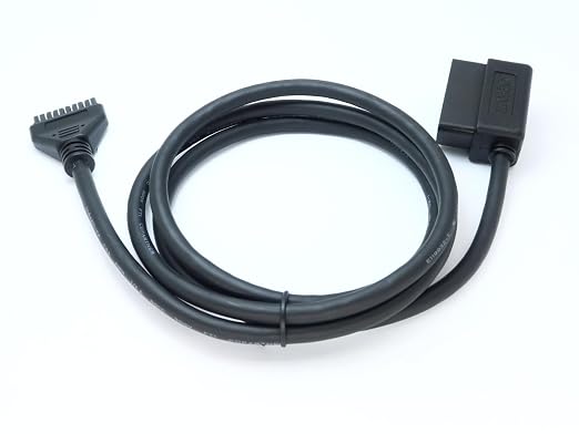 OBD2 Cable for PT30 ELD Logbook,ECM/DOT-Square Black Heavy Duty OBDII Cable