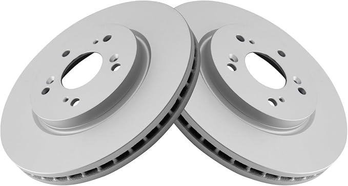 TRQ Front Brake Rotor Set G Coated Vented Compatible with 2007-2012 Acura RDX 2007-2016 Honda CR-V 2010-2011 Accord Crosstour 2012-2015 Crosstour
