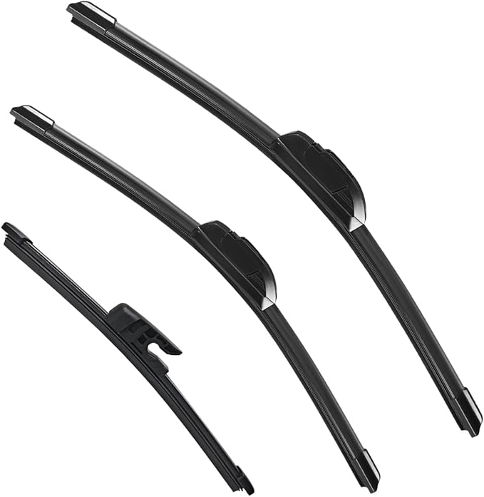 3 Pack Windshield Wiper Blades Compatible with Hyundai Veloster 2012 2013 2014 2015 2016 2017 Original Factory Quality Front Rear Wipers Blade Set for My Car - 26" 18" 8"