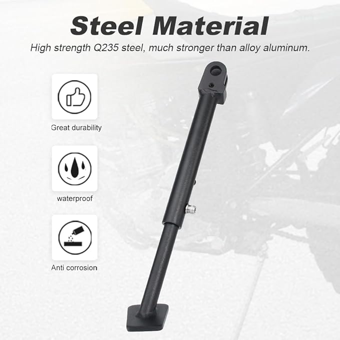 Xitomer 0-3 inch Adjustable Kickstand Fit for KLX300 2021-2023 / KLX250S 2009-2014 / KLX250 2020 2019 2018-2020, Motorcycle Adjustable Side Stand
