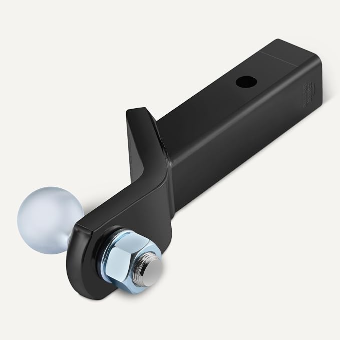 Amazon Basics Trailer Hitch Ball Mount with 2" Ball & Pin, Fits 2" Receiver, 2" Drop, 6,000 lbs Capacity