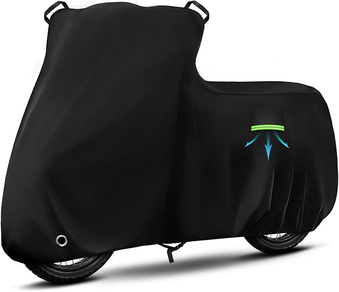 Motorcycle Cover Waterproof for Honda Super Cub C125 ABS/CT125 Trail 125 Hunter Cub, Heavy Duty Outdoor Sun UV Rain Dust All Weather Protection Motorbike Cover with Soft Cotton Lining & Lock Hole