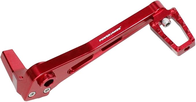 POWER JAMES Red Foot Brake Lever & Footpeg for Harley 2018-2023 Street Bob, Breakout, FXDR114, Fat Bob, Low Rider, Low Rider S, Low Rider ST, Softail Standard FXBBS FXST FXRST (Red)