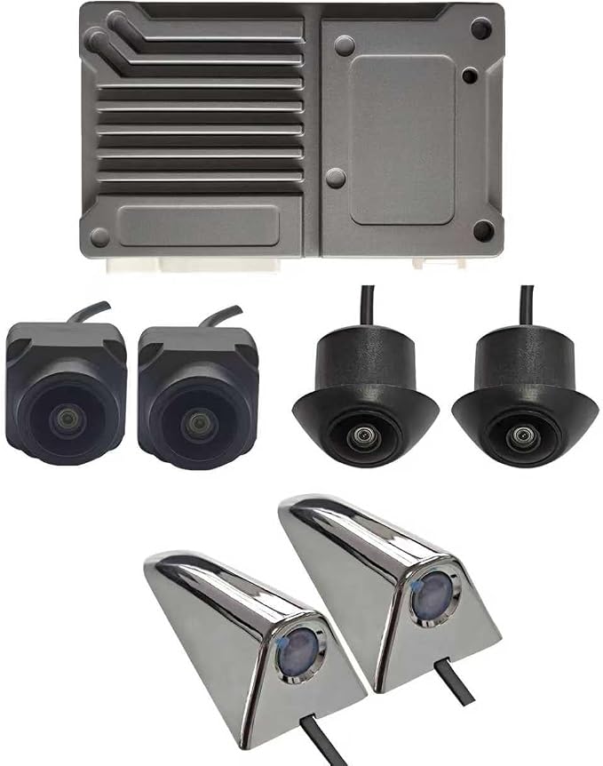 BY-J 360 Degree Bird View Surround System, 1080P Car DVR Recording Panoramic View, 6CH All Round Rear View Camera with AI Intelligence, for Car, SUV, Van Vehicles