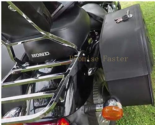 Compatible Motorcycle Sissy Bar Backrest + Luggage Rack Pad Compatible for Honda CA250 Rebel 250 CMX250 Heavt-Duty Silver