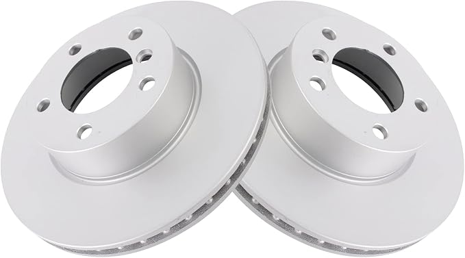 TRQ Front Brake Rotor Set G Coated Vented Compatible with 2008-2013 BMW 128i 2006 325i 325xi 2007 328i 328xi