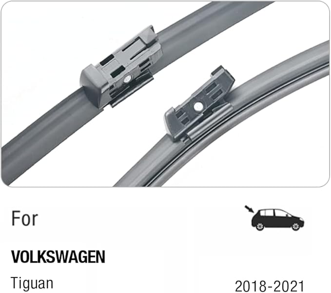 24"+22" Windshield Wiper Blades Replacement For VW Volkswagen Tiguan 2021-2018, Premium All-Season Automotive Replacement Windshield Wiper Blades For My Car-Top Lock 16mm