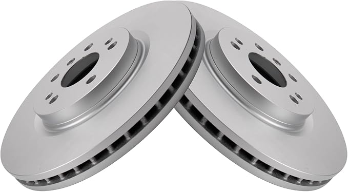 TRQ Front Brake Rotor Set G Coated Vented Compatible with 2007-2009 Mercedes-Benz ML320 2006-2011 ML350 2010-2011 ML450 2007-2009 R320 2006-2012 R350 2006-2007 R500