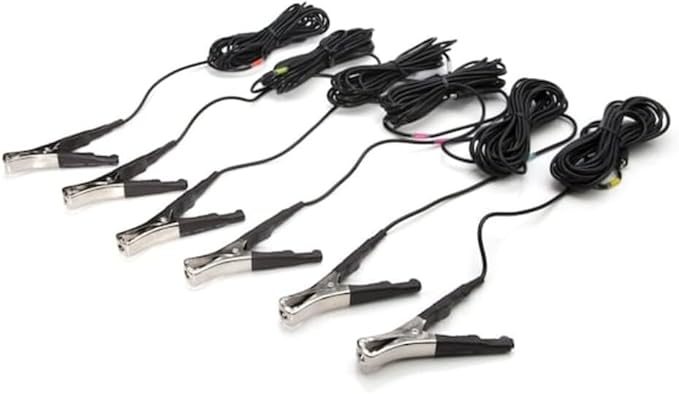 Steelman Replacement Clamp Microphones for ChassisEAR Electronic Squeak and Rattle Finder Auto Diagnostics Tool, 6-Pack, 16-Foot Cables, Color-Coded Leads