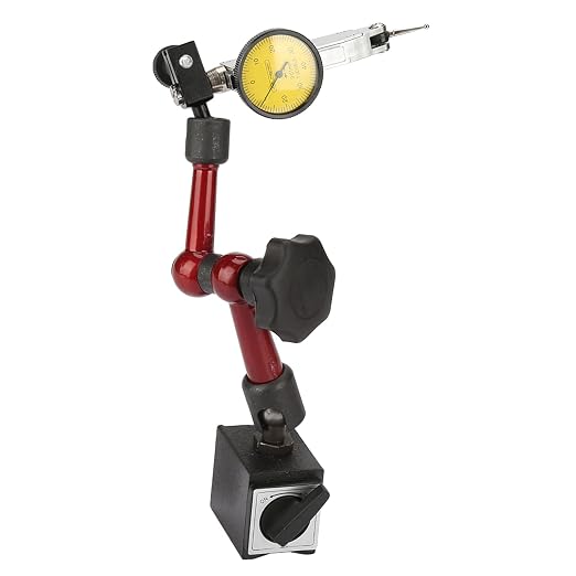 Dial Indicator,Flexible Strong Magnetic Stand Base Holder + Lever Dial Test Indicator for Surface Measuring