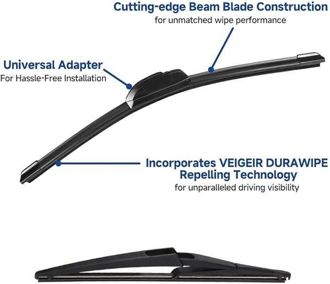 3 Pack Windshield Wiper Blades Compatible with 2009-2016 Ford Expedition Lincoln Navigator Original Factory Quality Front Rear Wipers Blade Set for My Car - 22" 22" 16"