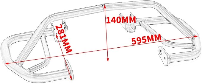 Black Highway Bars for CMX500 Rebel 17-24, Motorcycle Steel Engine Guard Bumper Crash Bar Frame Falling Protector for H-onda Rebel CMX 500 Rebel500 2017 2018 2019 2020 2021 2022 2023 2024