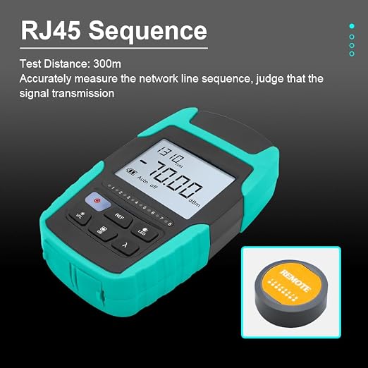 TM530 4-in-1 Fiber Optic Tester — Optical Power Meter -70~+10 dBm, 10km VFL Visual Fault Locator, RJ45 Cable Tester & LED Light, Rechargeable, FC/SC/ST Fiber Light Meter