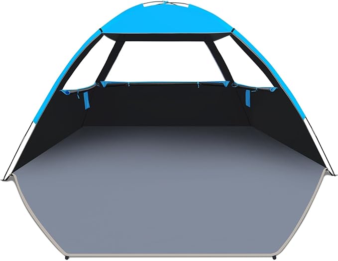 Venustas Beach Tent Sun Shelter for 3/4/6/8 Person, UPF 50+ UV Protection Beach Canopy, Lightweight and Easy Setup Cabana, Portable Shade Tent