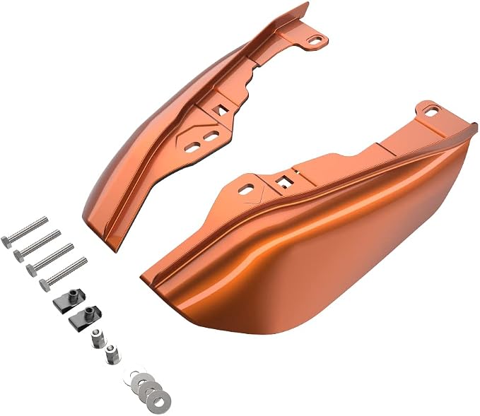 Advanblack 2024 RG Mid Frame Air Deflectors Compatible for Harley Touring Street Glide, Road King, Electra Glide, 2009-2025(Scorched Orange)