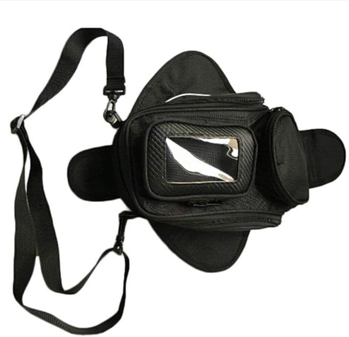 Universal Motorcycle Oil Fuel Tank Bag Magnetic Motorbike Riding Waterproof Bag Black