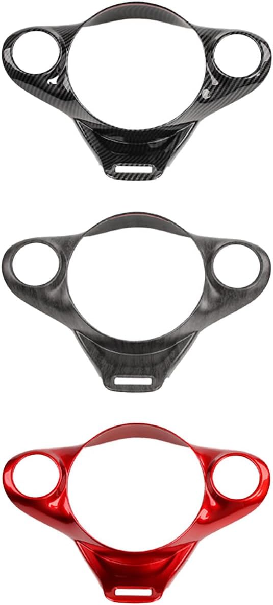 Car Steering Wheel Button Panel Protection Frame Trim - Molding Sticker for Interior Decoration, Compatible with Kia Soul 2020-2025 Accessories-Carbon Fiber Pattern