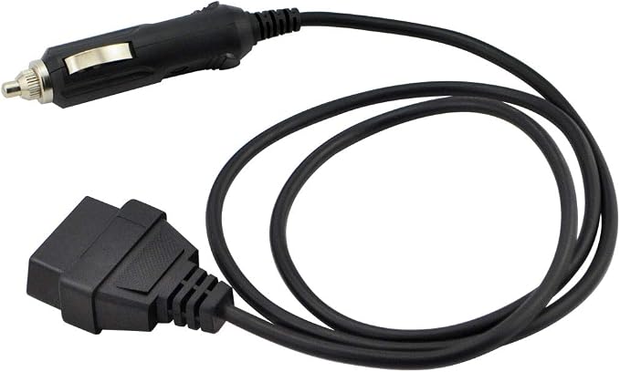 1M/3.3ft Car OBD2 Vehicle ECU Emergency Power Supply Cable Car Memory Save Any 12V DC Power Source with Cigarette Lighter to OBD Female Connector Cable Adapter Black (Pack of 5)
