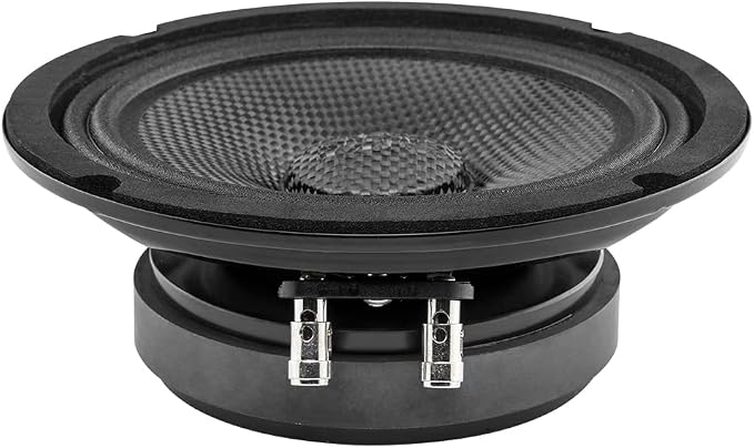 DS18 PRO-CF6.4SL 6.5" Slim Speaker 500 Watts RMS Max Power 4-Ohms Carbon Fiber Cone Water Resistant Mid-Bass Loudspeaker - Great Speaker for Motorcycles and Powersports - 1 Speaker