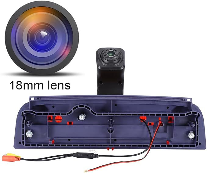 18mm Car Third Roof Top Mount Brake Lamp Light Rear View Reverse Parking Camera,replacement for Van Ford Transit Connect 2 II/XL Cargo Titanium Passenger Wagon 2014-2022 (with 7 inch rear view mirror)