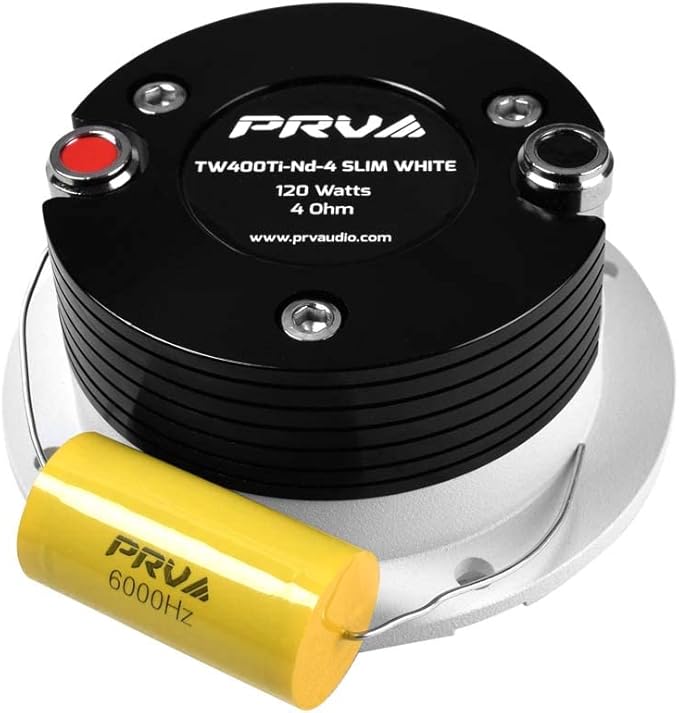 PRV Audio Bullet Super Tweeters - Neodymium, 3 Inch Slim, 120 Watts Max Power, Easy to Mount Pair, 4 Ohm, White