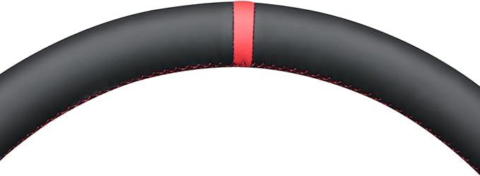 MEWANT DIY Black Smooth Geom Embossed Faux Leather Steering Wheel Cover for Chevy Silverado Blazer 1500 Silverado 2500