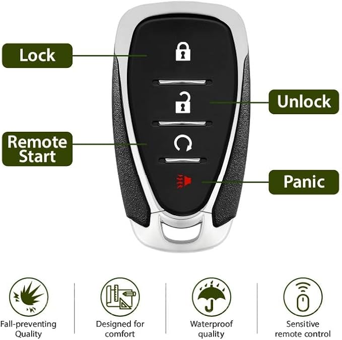 2 Keylessbest Replacement for 2019 2020 2021 2022 Chevrolet Bolt Volt Equinox Trax Sonic Key Fob Remote Control HYQ4AA 4 Buttons 315MHz