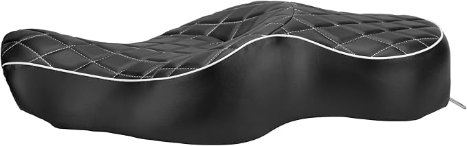 LKV Motorcycle 2-Up Driver Passenger Seats Front Driver Rear Cushion Pad Compatible with Harley Sportster Iron 883 1200 XL XR 2004-2023, Diamond