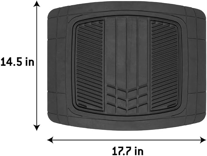 Motor Trend DualFlex Blue Floor Mats for Cars & Cargo Mat Full Set - All Weather Front & Rear Rubber Automotive Floor Mats & Cargo Liner for SUV, Car, & Van - Interior Trunk Mat & Floor Cover