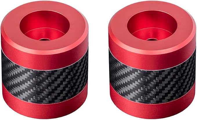 Advanblack Protek Machined CNC Alumium with Carbon Fiber Inlay Crash Bar Slider (Red CNC w/Carbon Inlay)