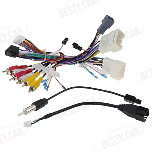 16pin Car Stereo Wiring Harness Adapter with Canbus Box for Mitsubishi Outlander Pajero Support OEM Rockford Amplifier Camera SWC USB