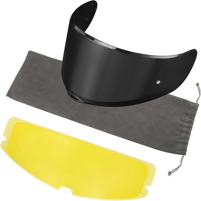 PSLER Sedici Strada 2 Visor - Sedici Strada 2 and Strada 3 Face Shield Motorcycle Helmet visor for Sedici Strada 2 Strada 3 FF801 FF397,Deep Black Visor