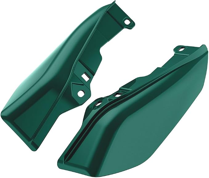 Color - Matched Mid Frame Air Deflectors Heat Shield, Perfectly Fit for Harley Touring Models Alpine Green