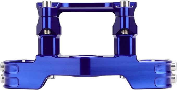 Dirt Pit Bike Top Triple Clamp 7/8" 22MM Upper Triple Tree Bar Mount with Risers Set CNC for TTR 110 TTR110 TTR110E 2008-2025 Blue Motorcycle Motocross