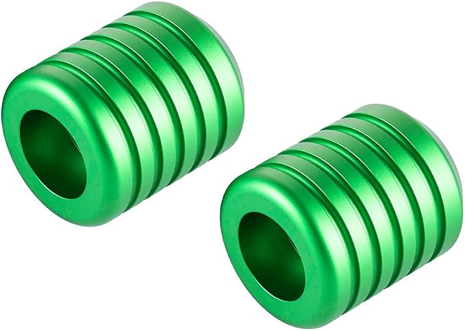Advanblack Motorcycle Frame Sliders Machined CNC Alumium Crash Bar Slider Fit All Flat Out & Highway 1 1/4" Crash Bar Saddlebags Guards (Green)