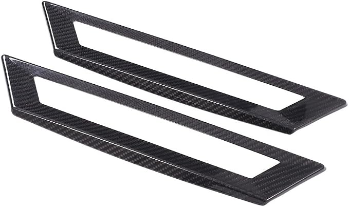 for Tesla Cybertruck 2024-2025 Seat Under Air Vent Trim Protective Cover, Luxury Upgrade Real Carbon Fiber Car Interior Accessory Decoration (Black Carbon)